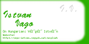istvan vago business card